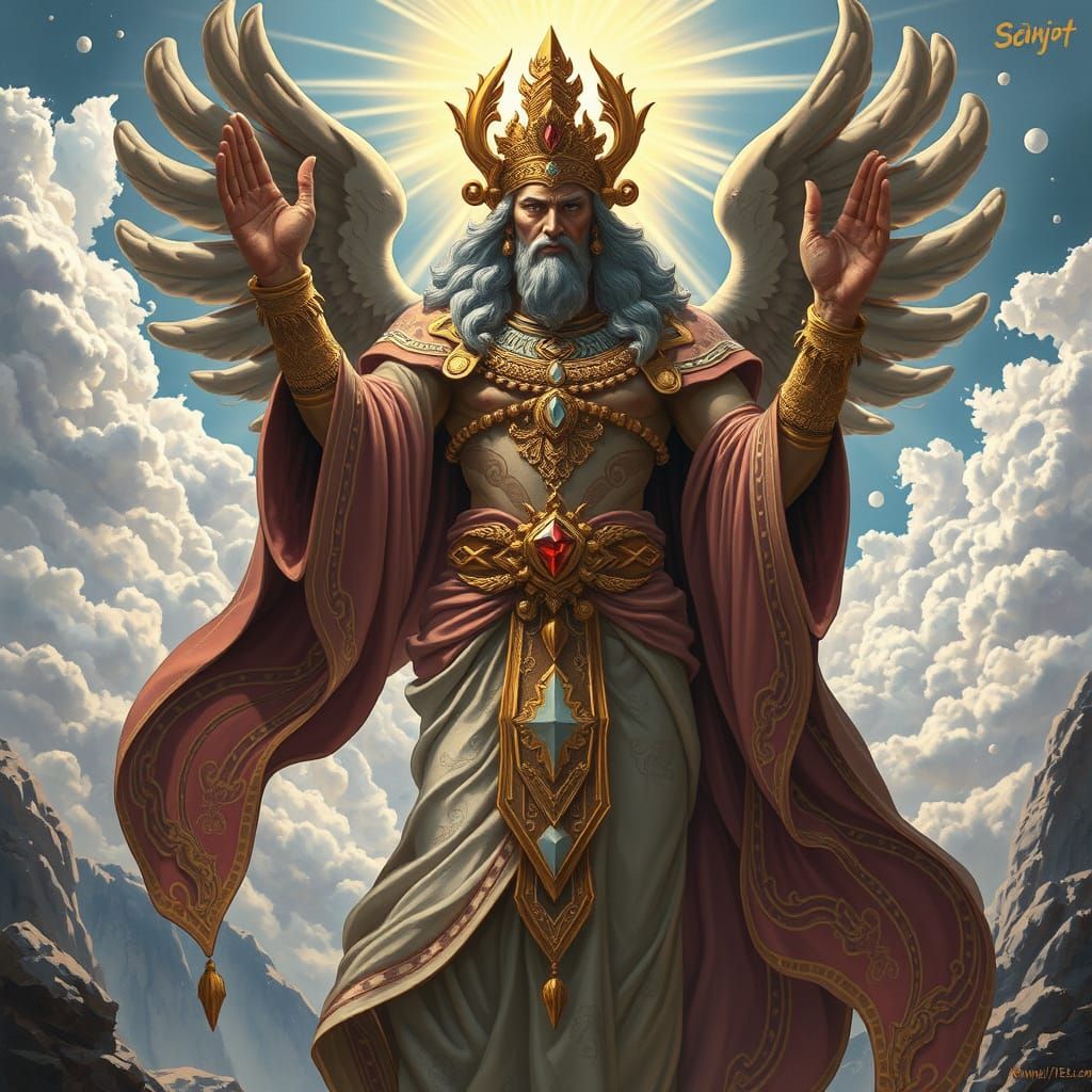 God in Ethereal Cosmic Landscape