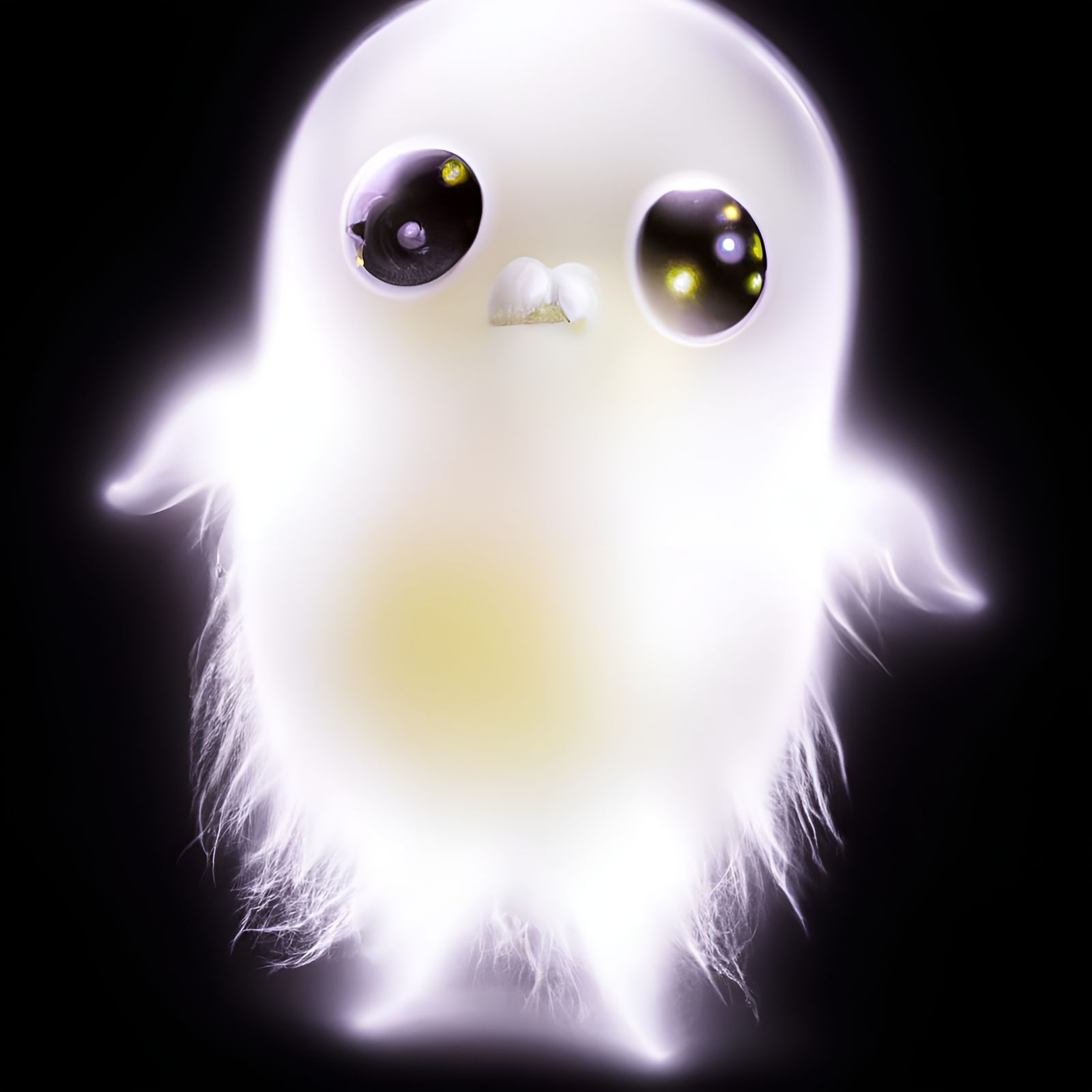 Adorable Chibi Ghost Pop Art Illustration