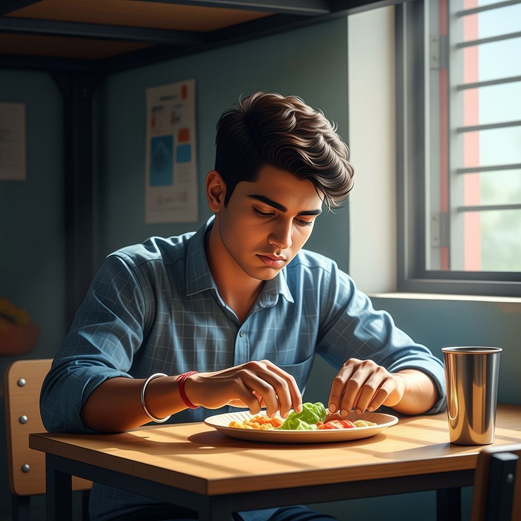 Disappointed College Boy Receives Hostel Food