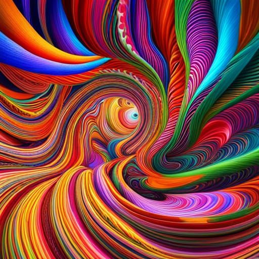 Psychedelic Wormhole in Candy Art Style