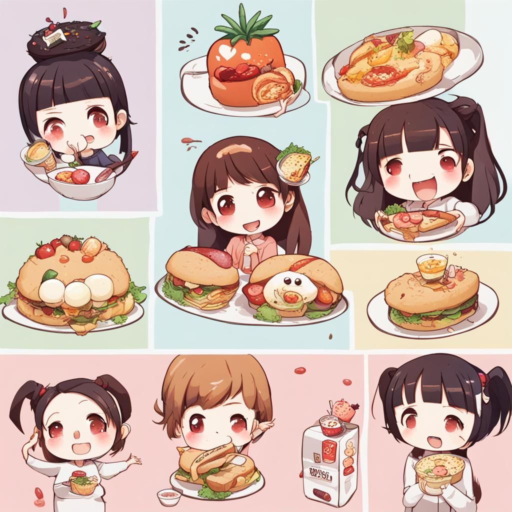 Adorable Food Characters Generated by AI