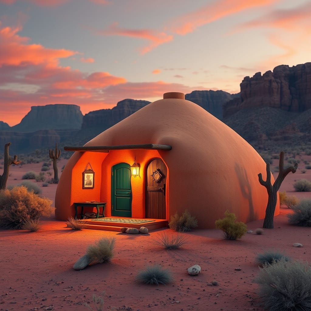 Desert Moccasin House in Art Nouveau Style