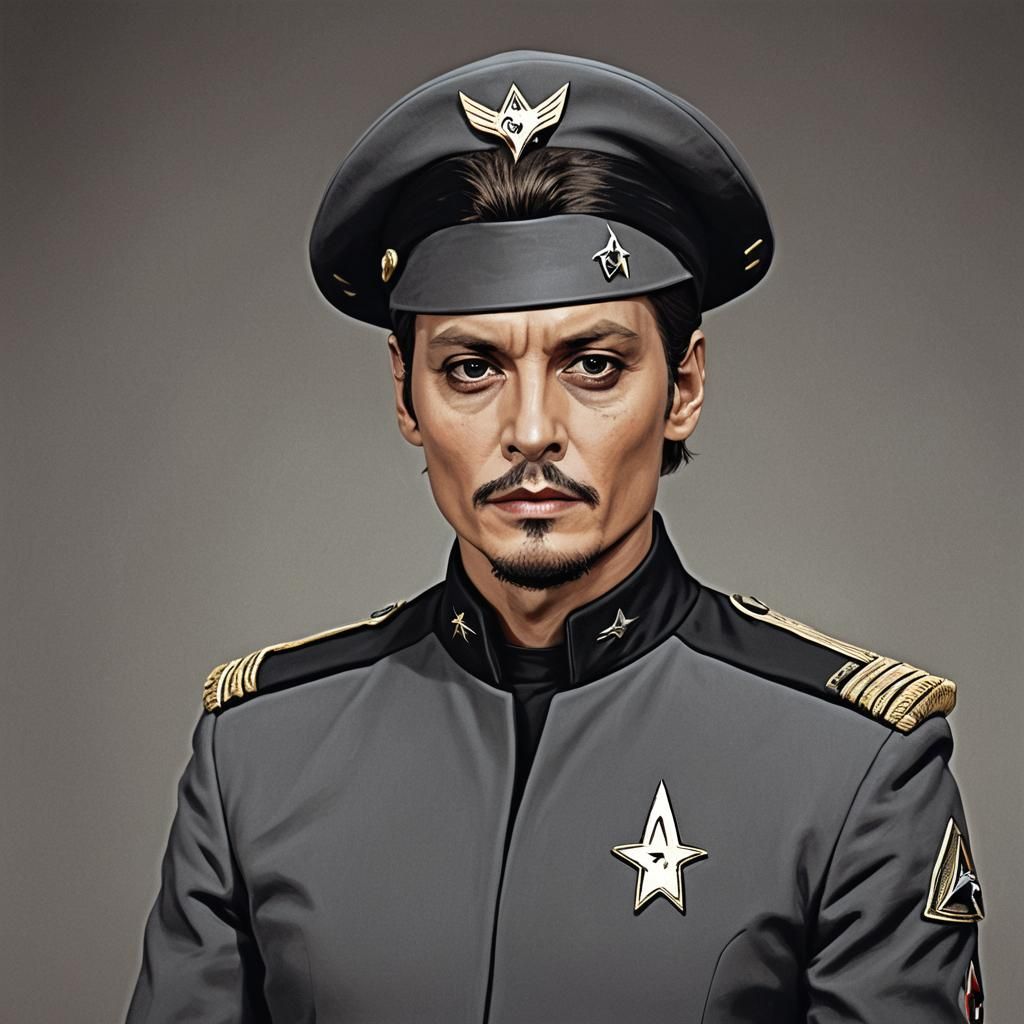 Johnny Depp as Starfleet Captain in Star Trek