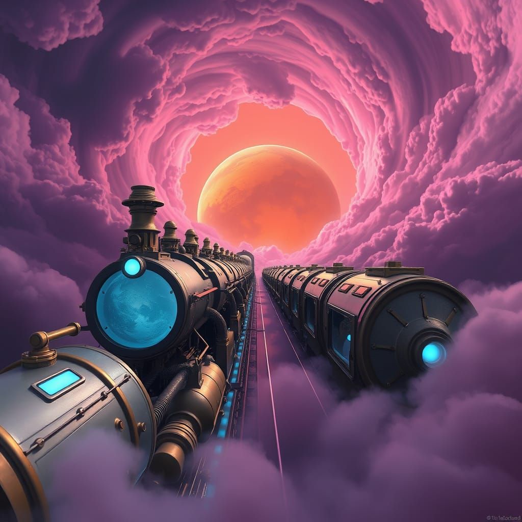 Surreal Train Embarks on Epic Journey to Mars in Industrial ...