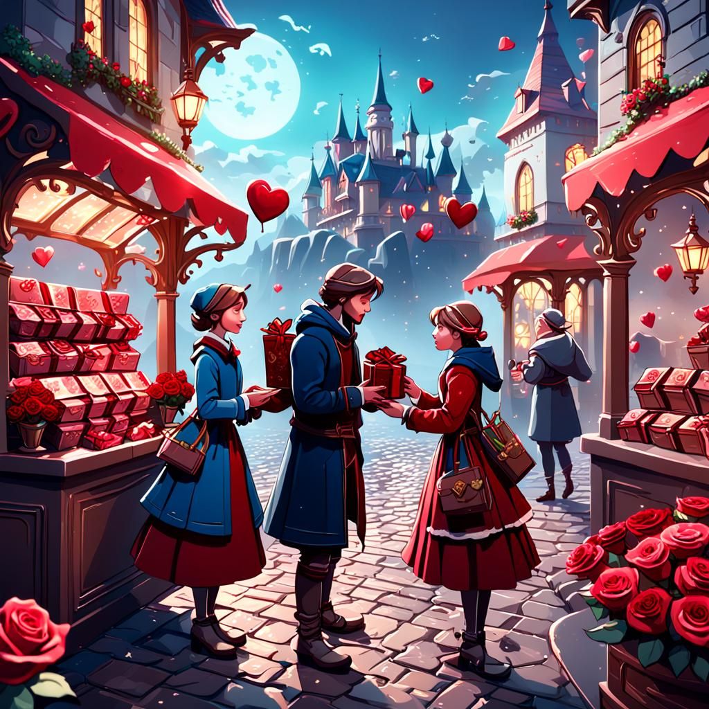 Romantic Valentine's Day Fantasy Art