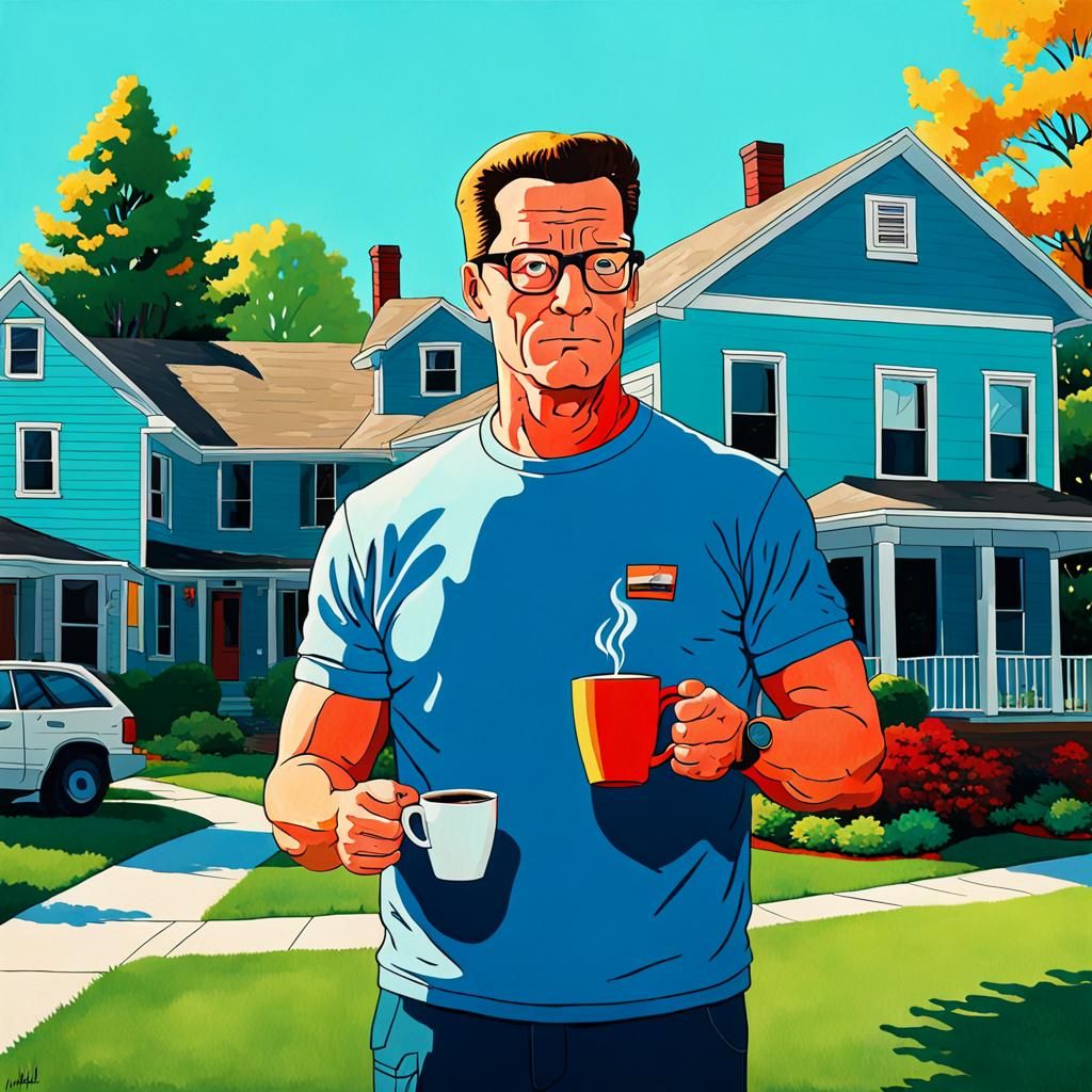 Abstract Art: Hank Hill's Coffee Break