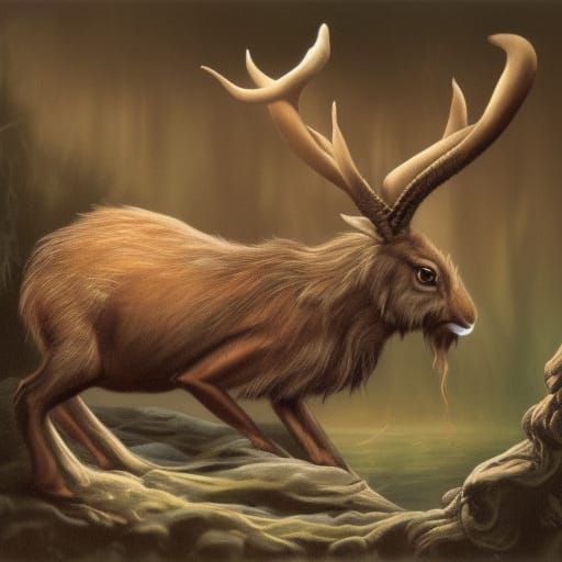 Jackalope and Bunyip: Mythical Creature Fusion