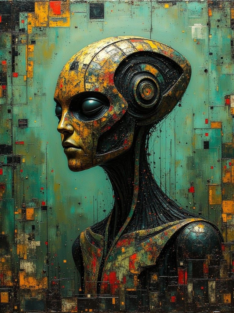 Cosmic Horror in Vintage Sci-Fi Aesthetic