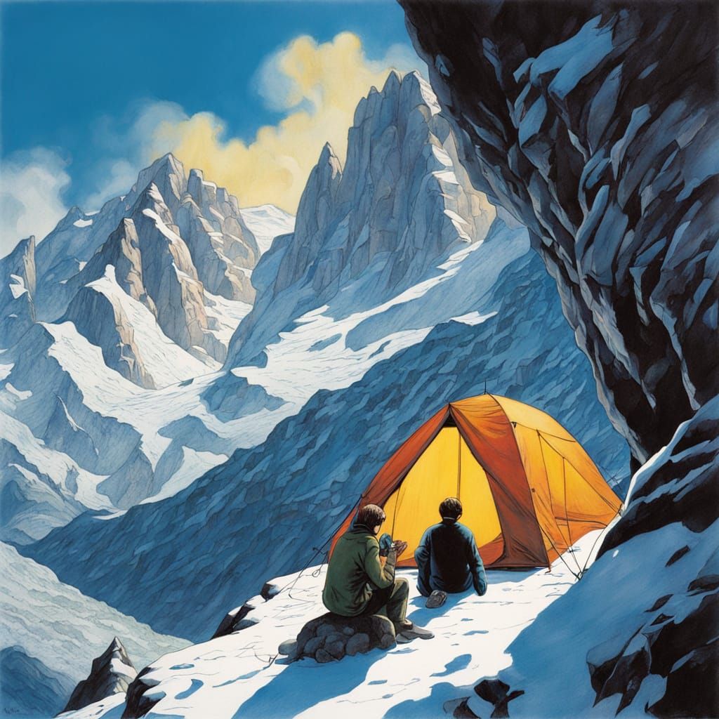 Vibrant Mountain Oasis in Turquoise