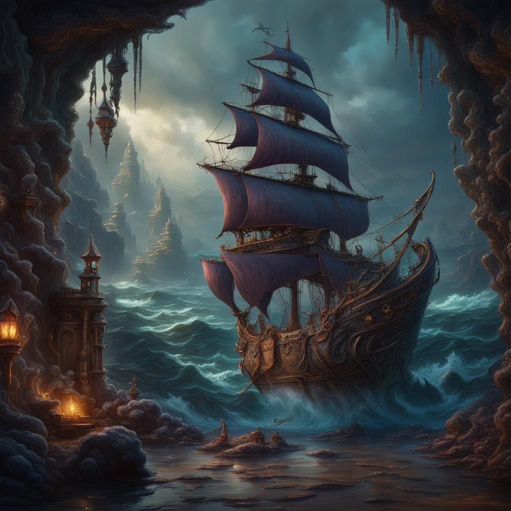 Disney Sea Witch Fantasy Concept Art