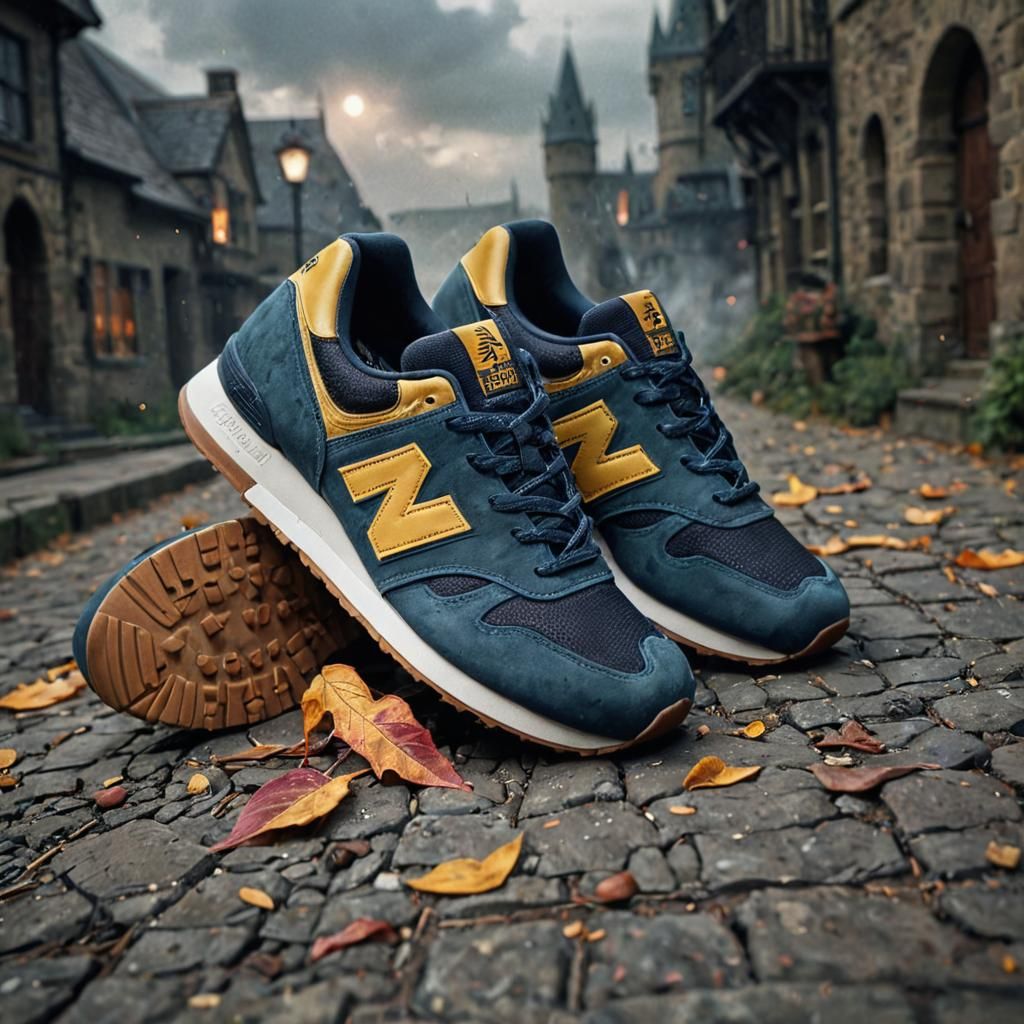 New Balance sneakers with Harry Potter theme.