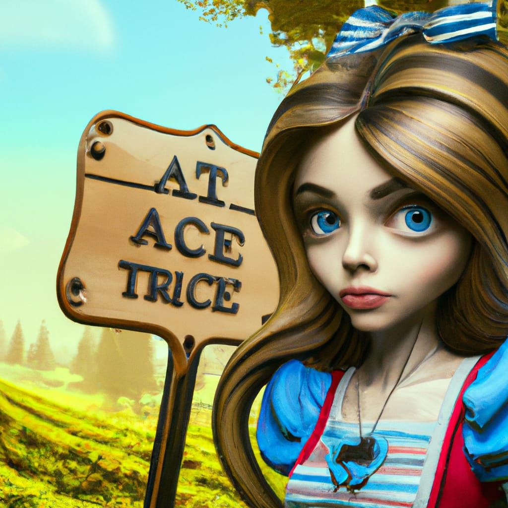 Retro Kawaii Alice in Wonderland Portrait