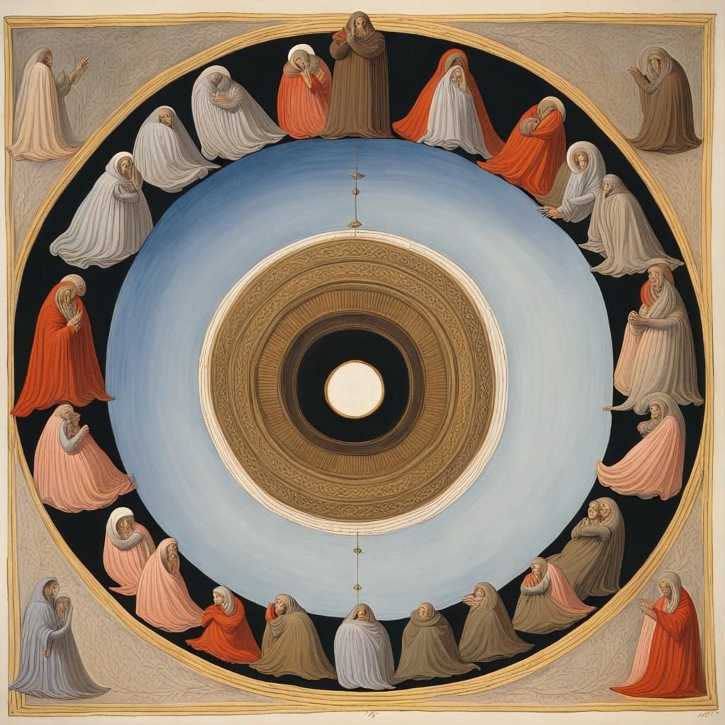 Divine Comedy by Dante Alighieri seen from a different perspective (or an eye seen from a distance)