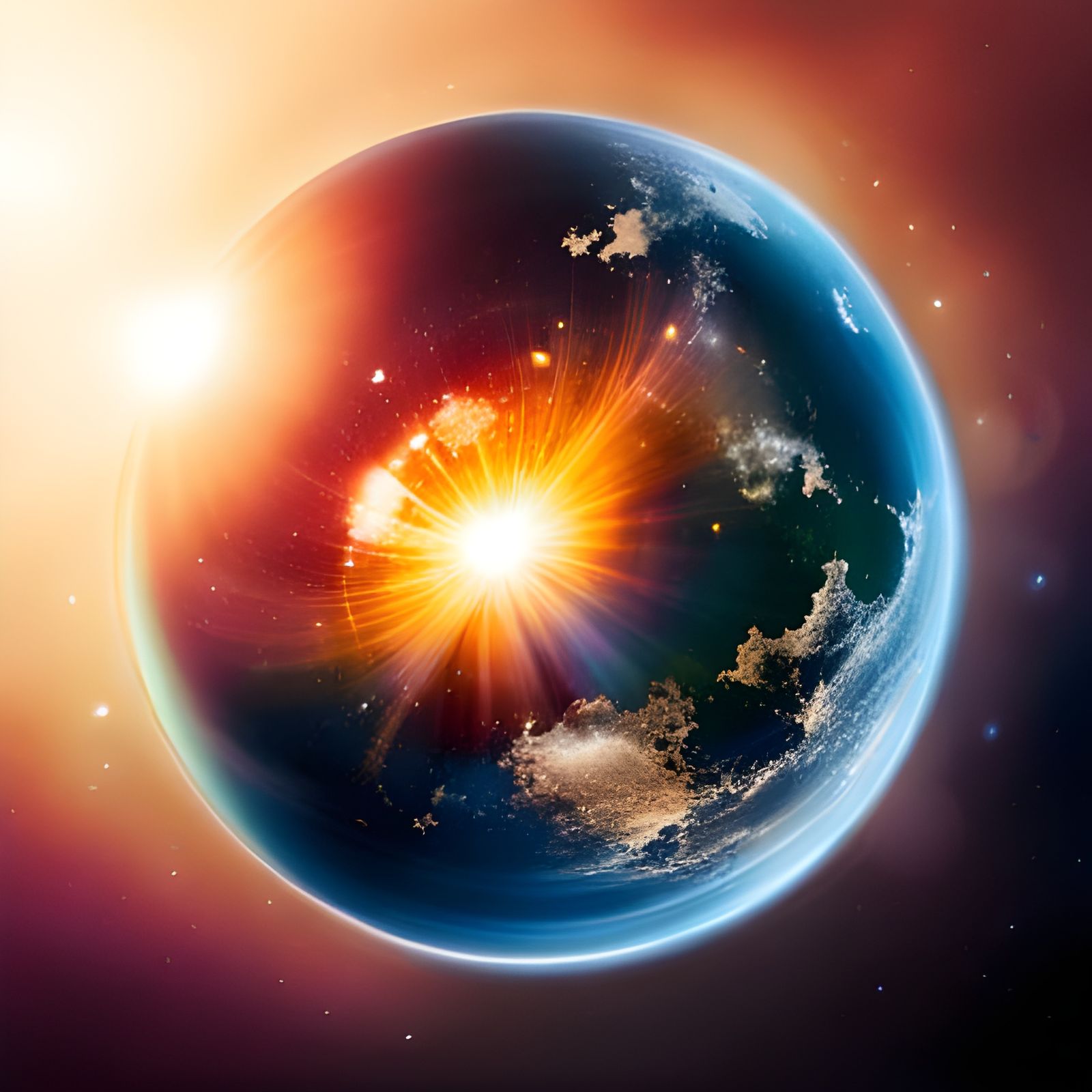 Glass Planet and Black Hole Speedpaint