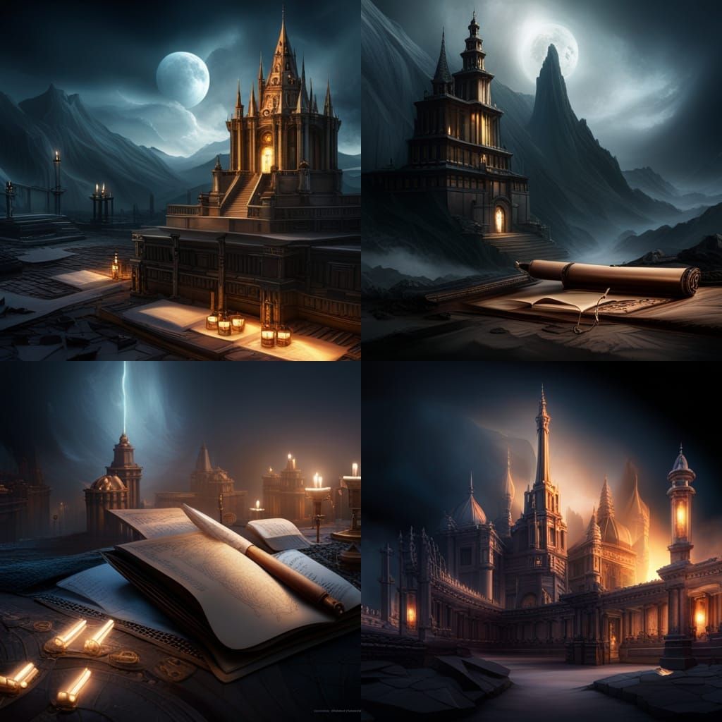 Dark Temple Magic: Quill and Scroll