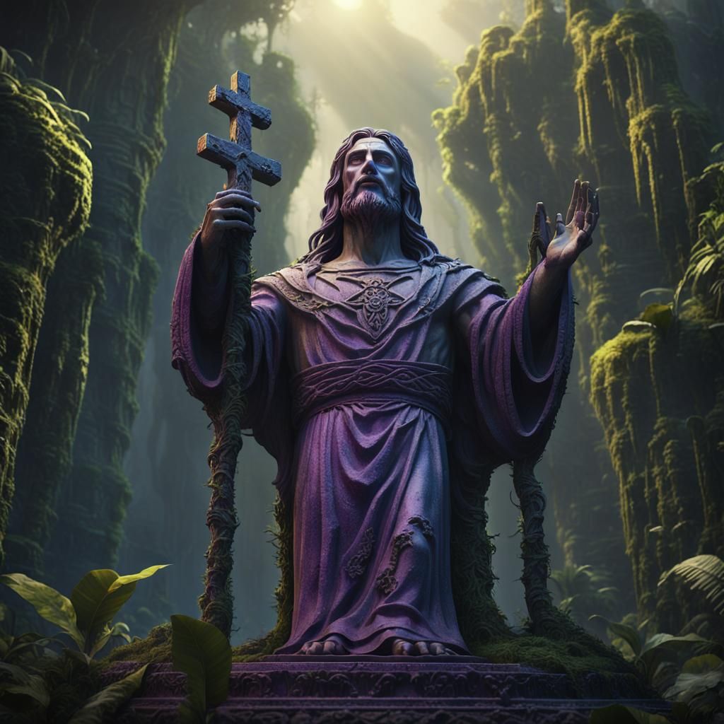 Amazon Christ: A Dark Fantasy Gothic Statue