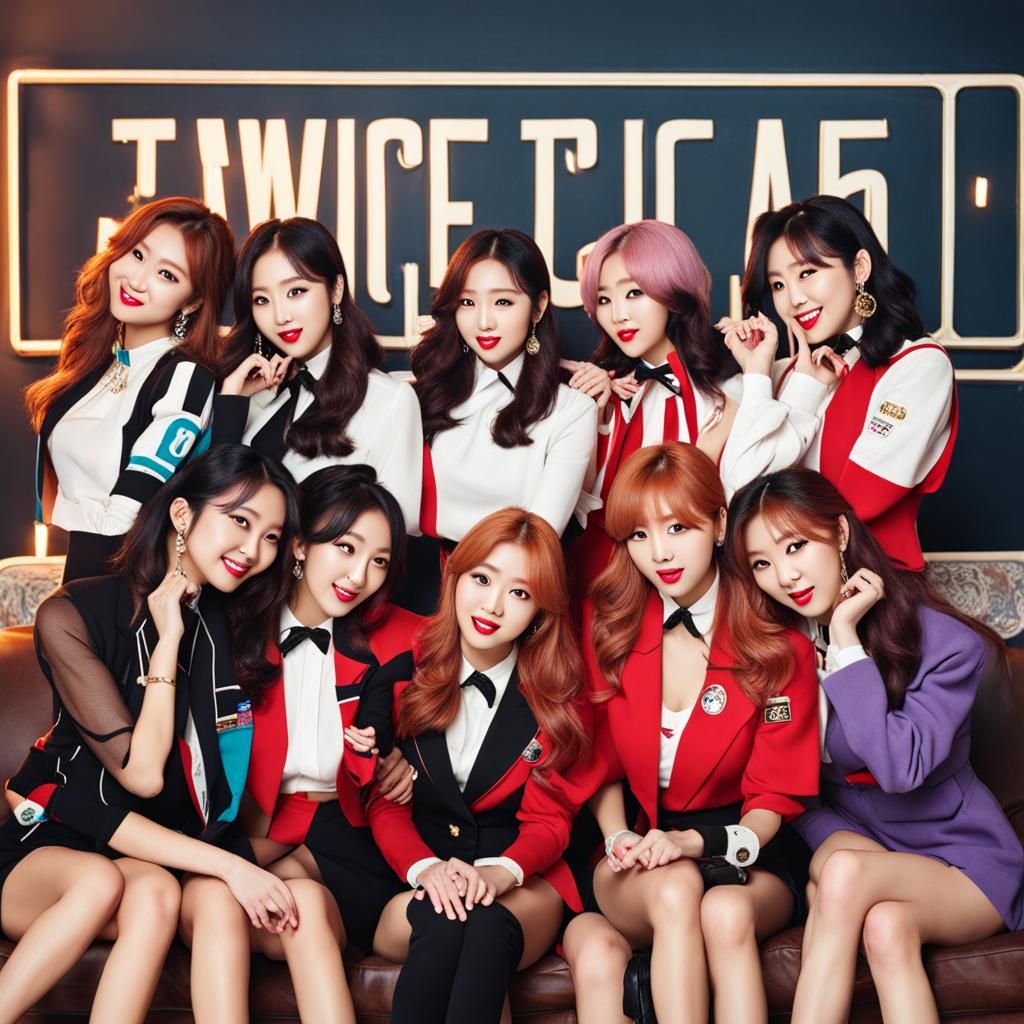 K-Pop Group TWICE in Cute Concept