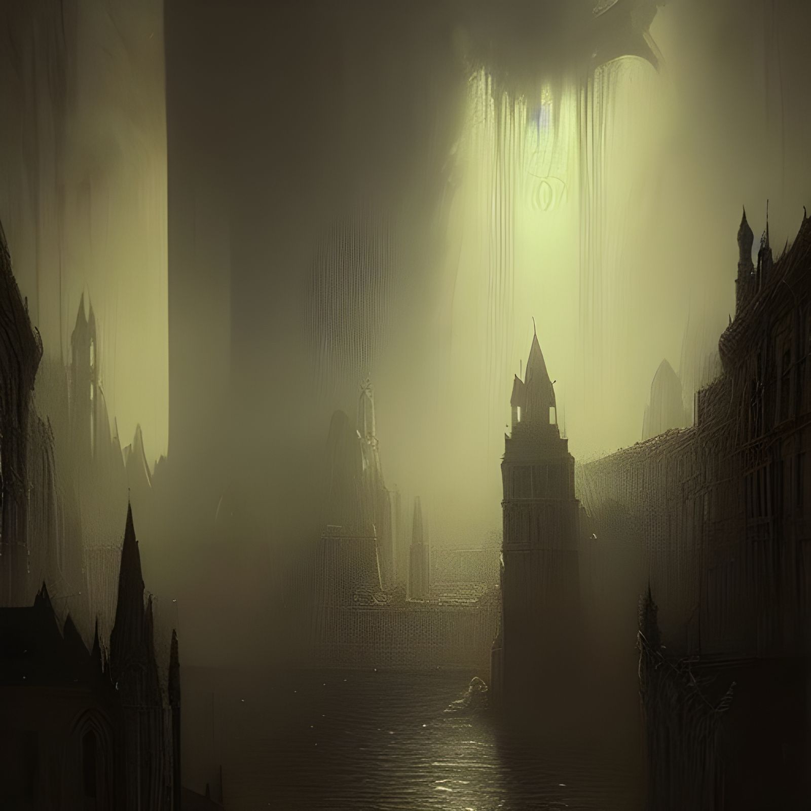 Cursed City of Gold in Gothic Horror Style