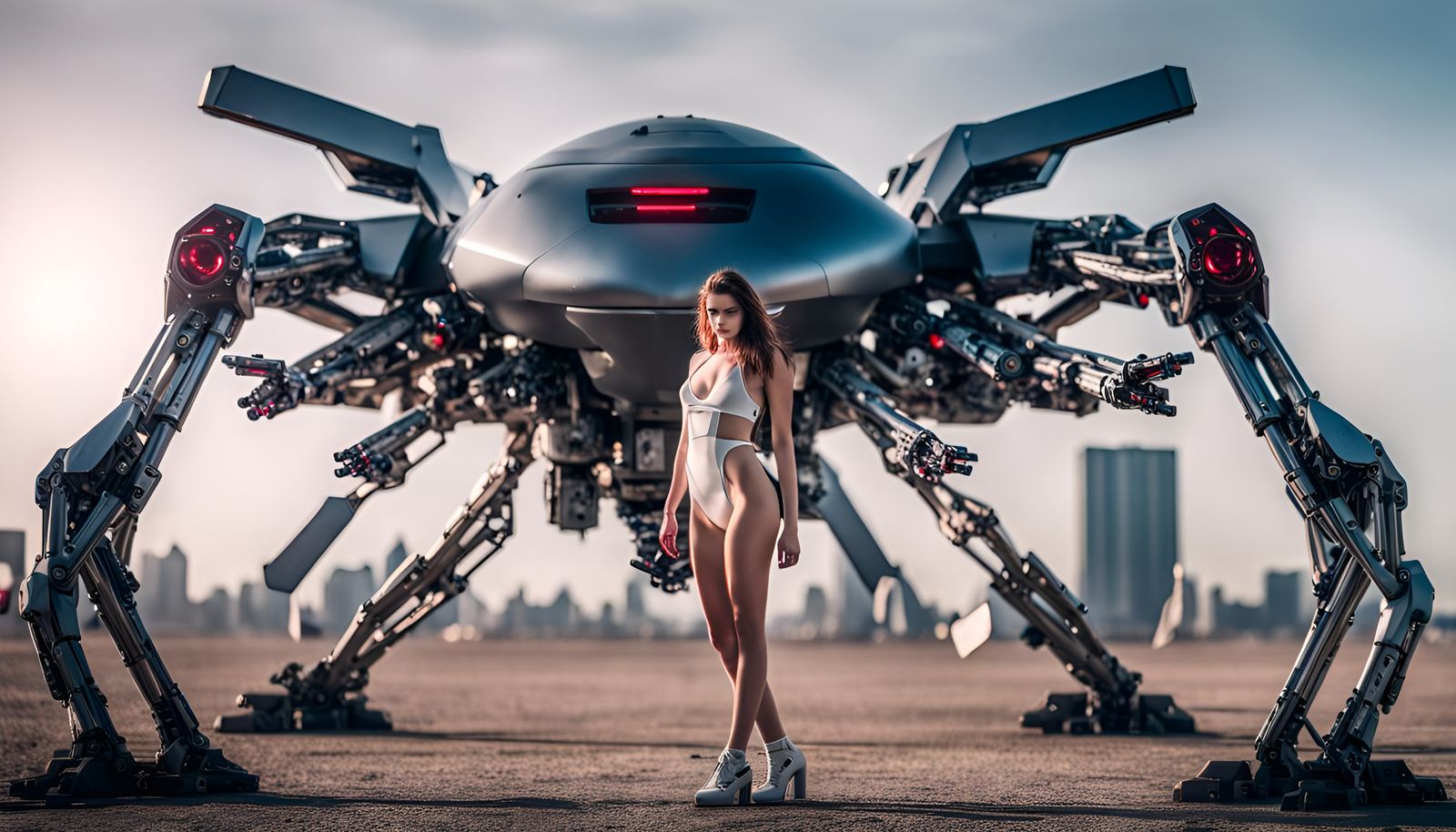 Lethal Cyberdyne Terminator in Futuristic Setting