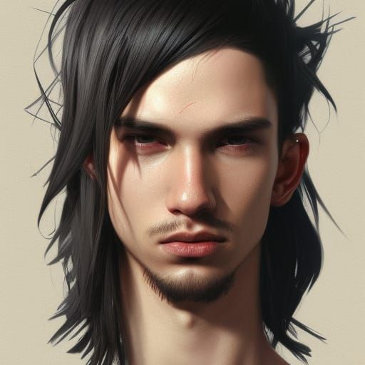 Detailed Portrait of an Emo Man in Unreal Engine 5