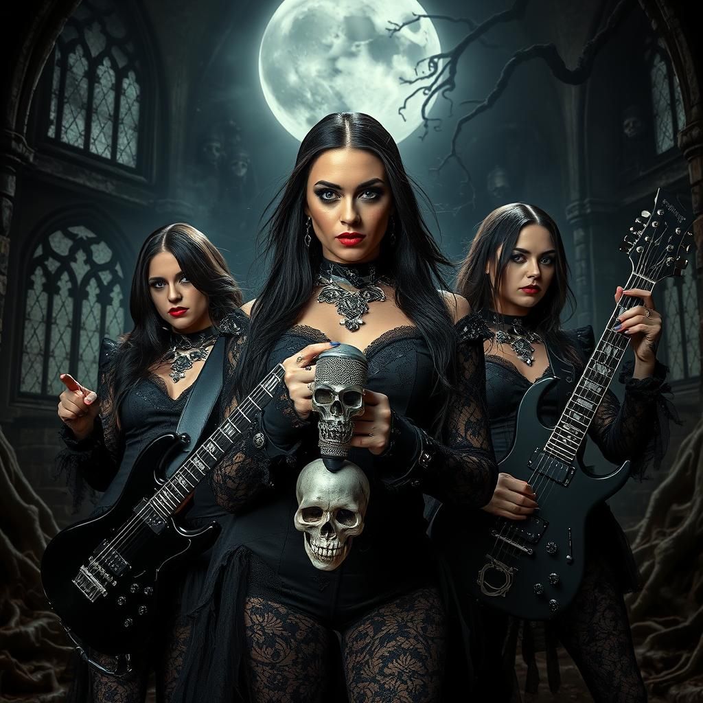 Dramatic Portrait of All-Female Metal Band
