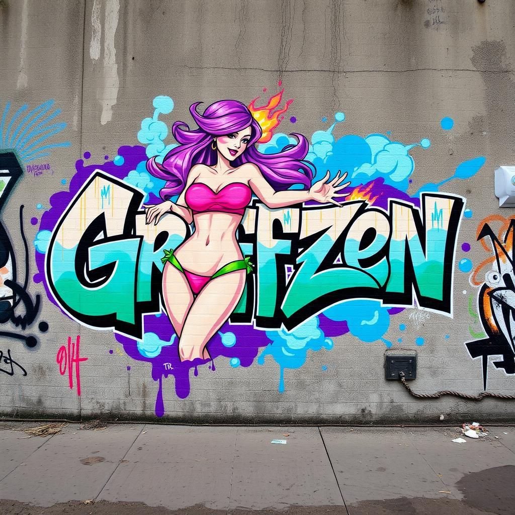 Dynamic Urban Street Art Featuring "Graffzen"