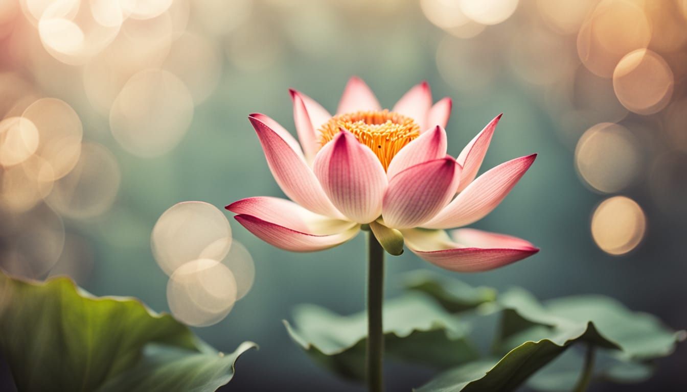 Dieselpunk Lotus Flower in Bokeh Photography