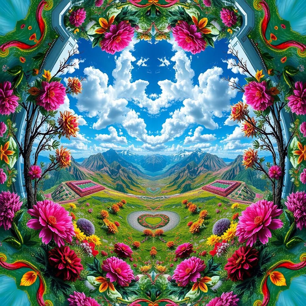 Kaleidoscopic landscape, masterpiece