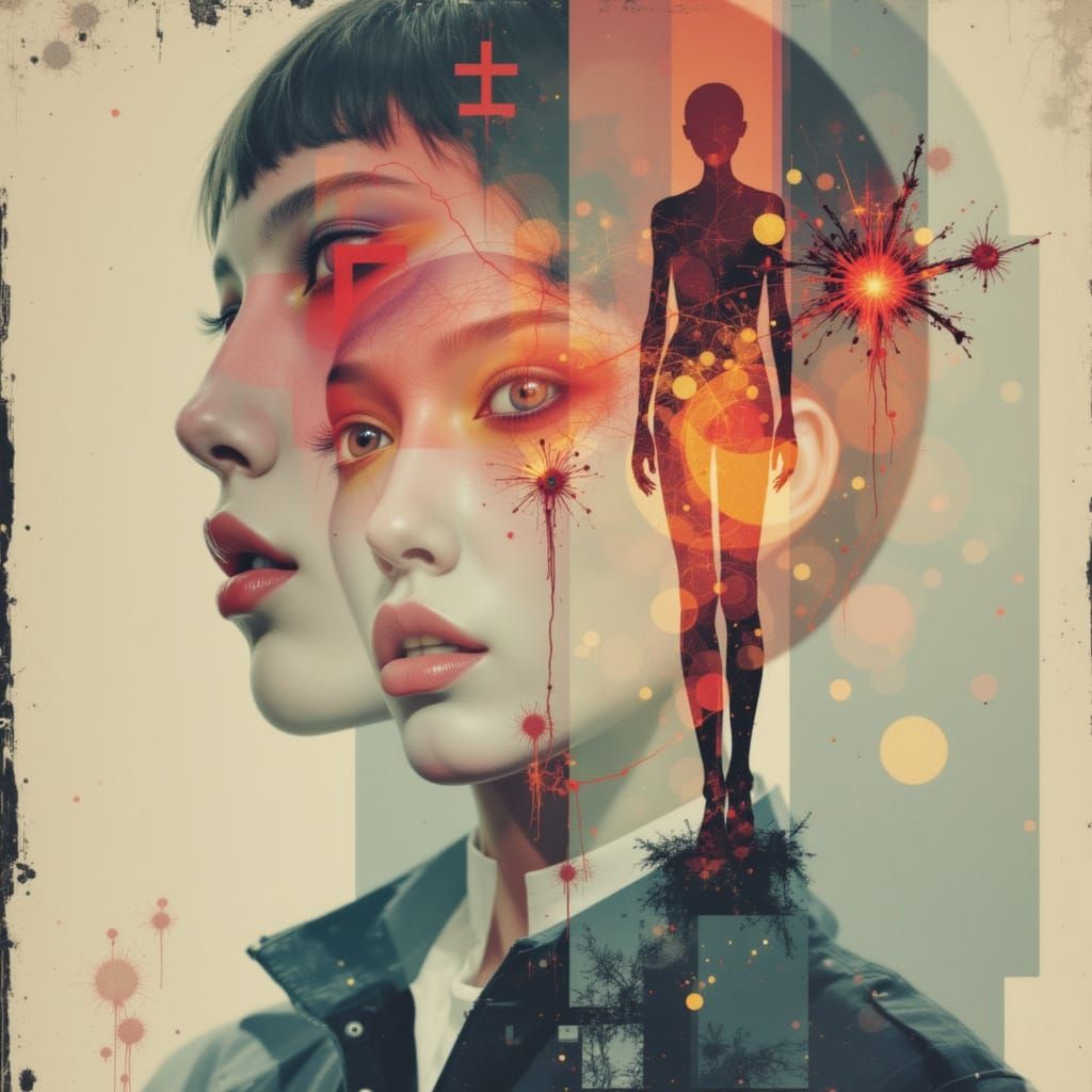 Multiple Exposure Geisha Art