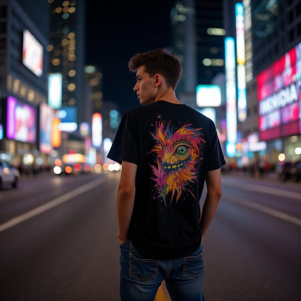 Young Man in Graphic Tee on Avenida Paulista