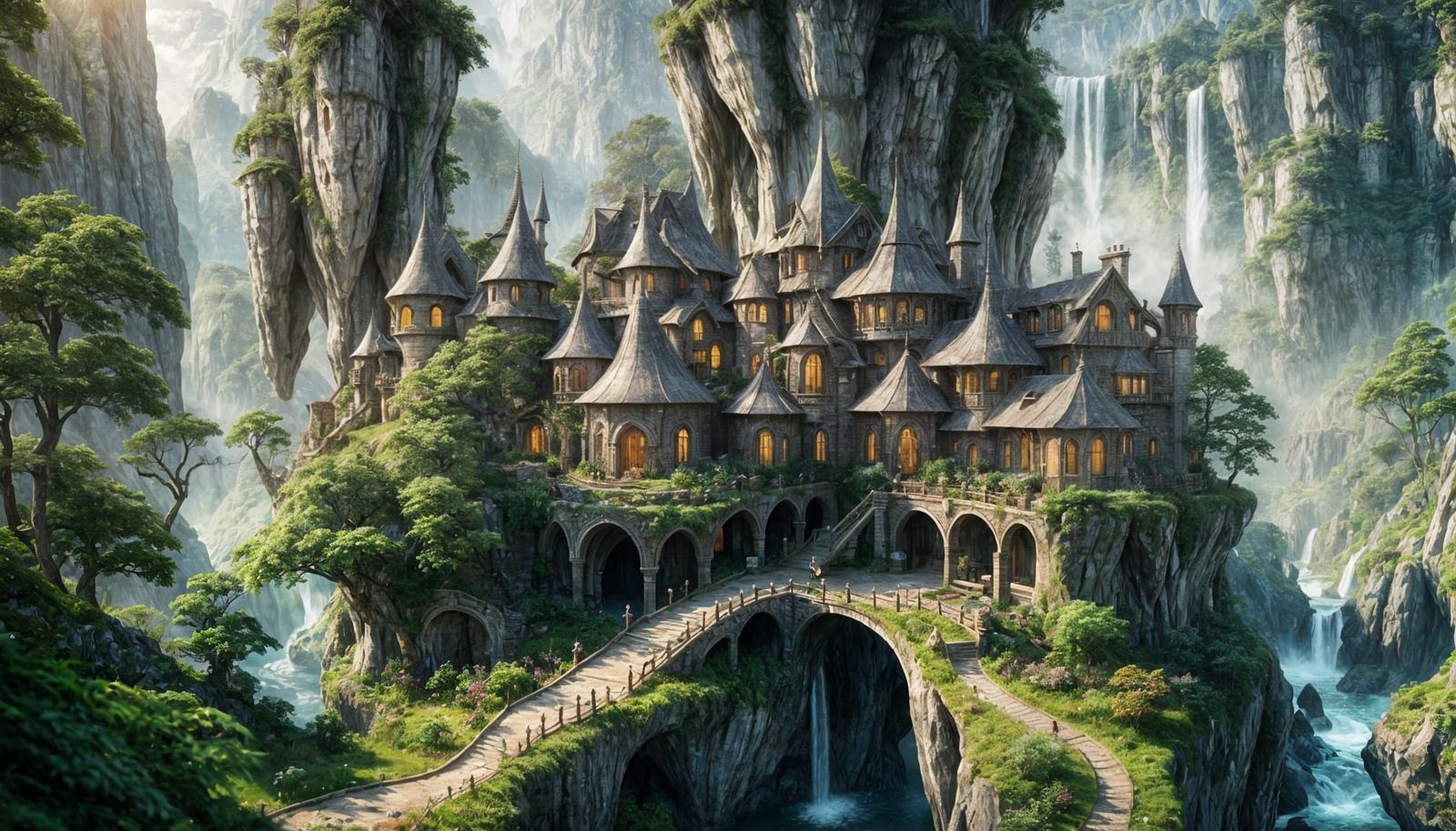 Elven Cottage Built Into Cliffside Valley