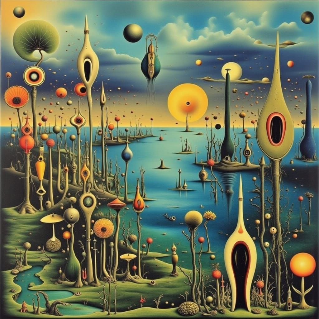 Surreal Pink Tendrils in a Strange World Aesthetic