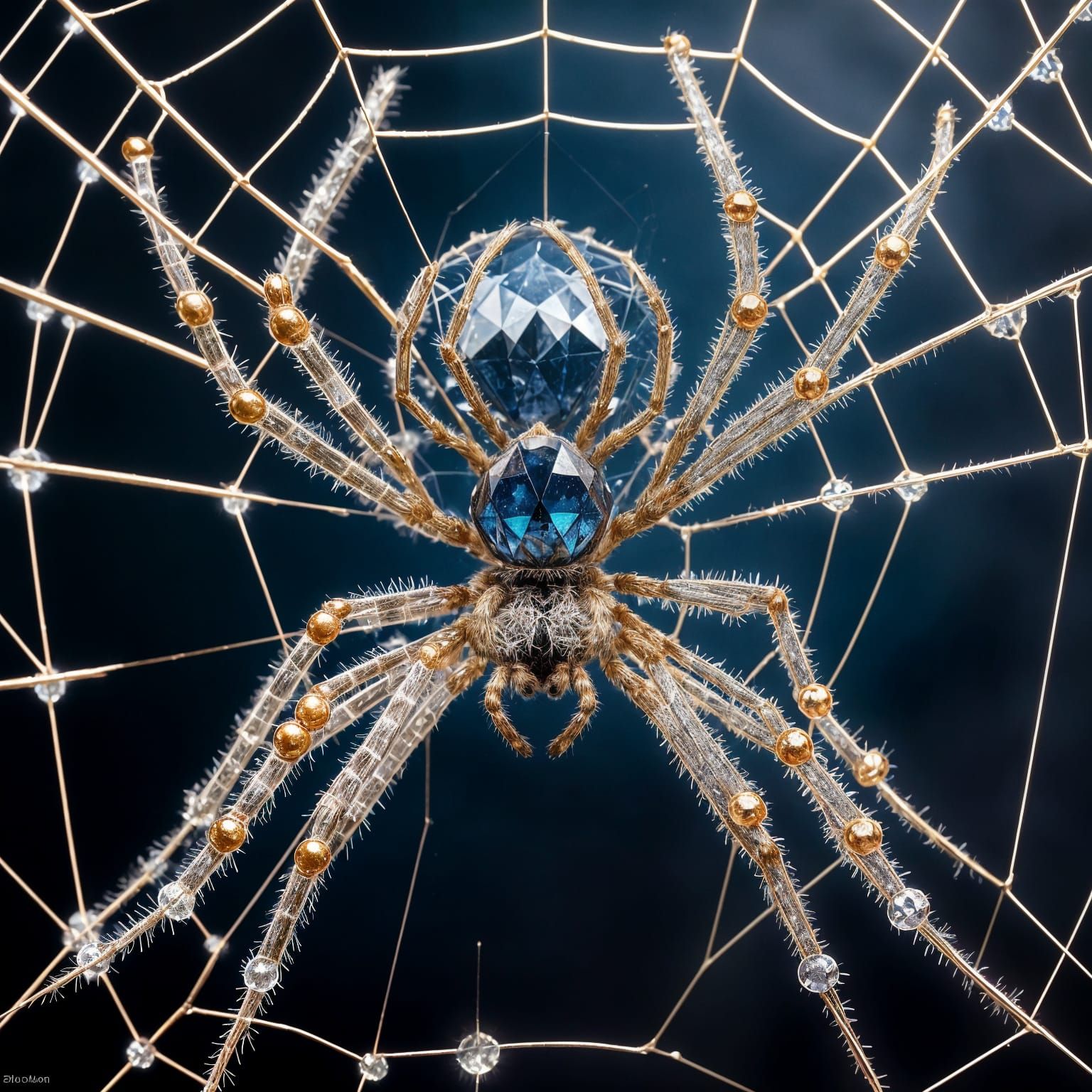 Crystal Spider in Jewel Silk Web