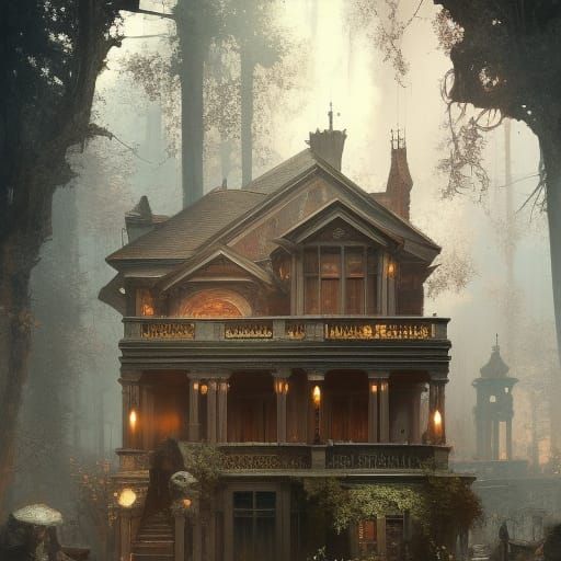 Dark Fantasy Dollhouse Concept Art in 8K
