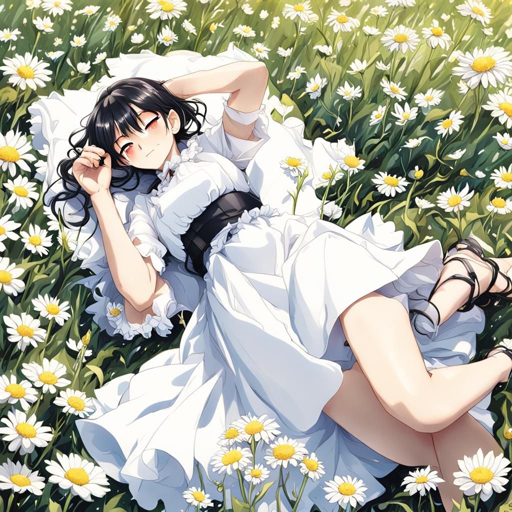 Komi in Daisies: Anime-Style Manga Art