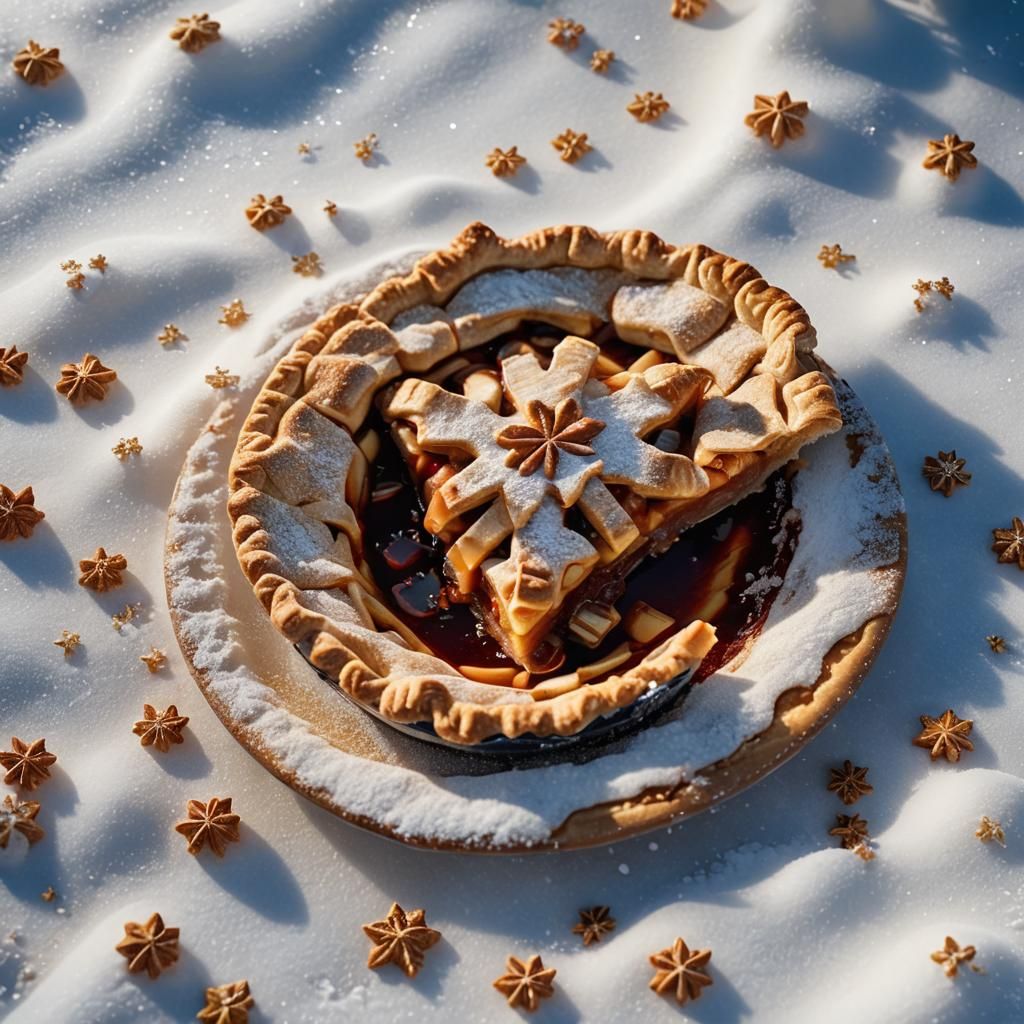 Apple Pie in Snow: Fantastical Digital Matte Painting