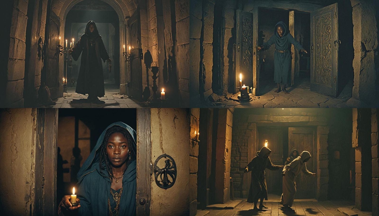 Eerie Chamber: A Cinematic Film Still