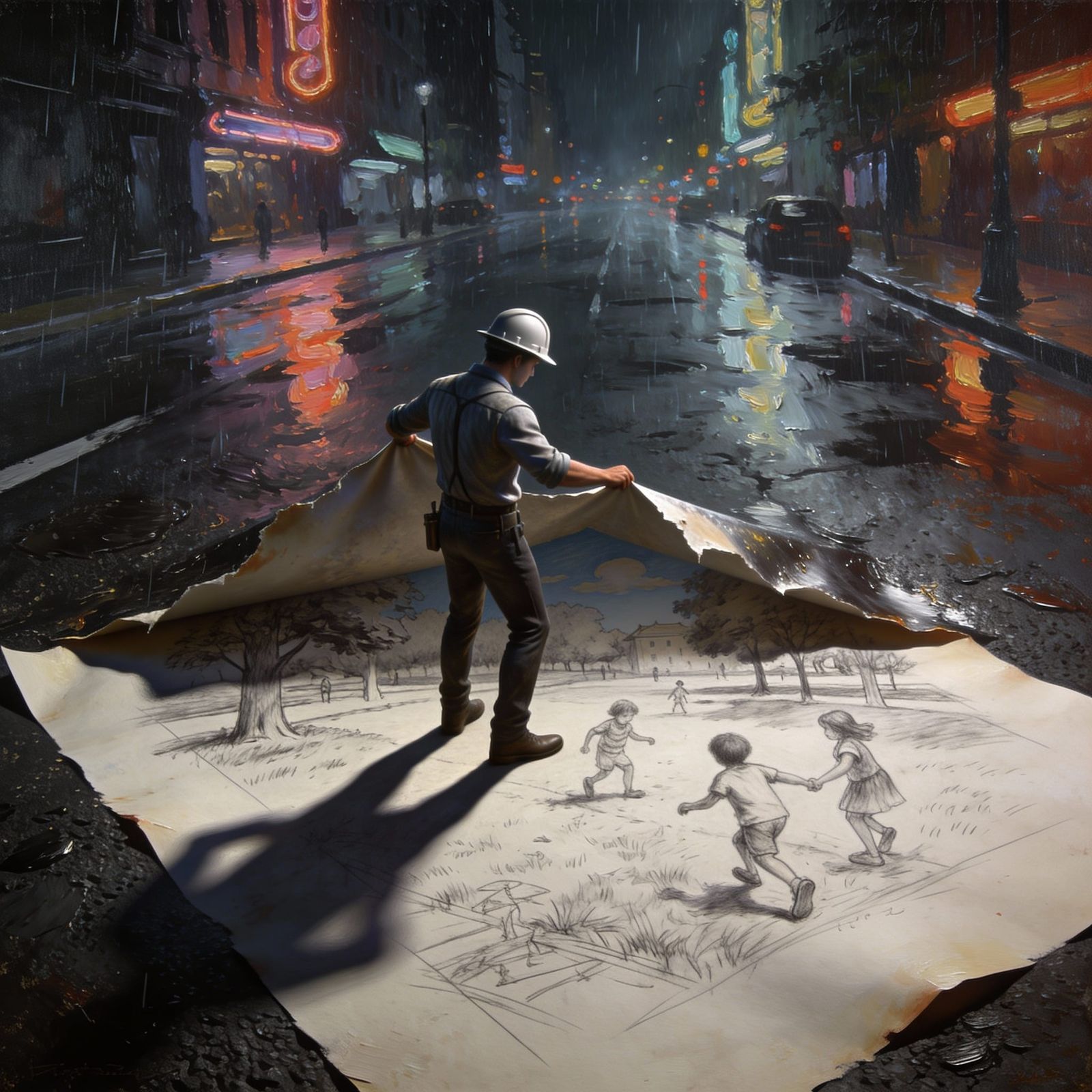 Surreal Cityscape: Architect Peels Back Reality