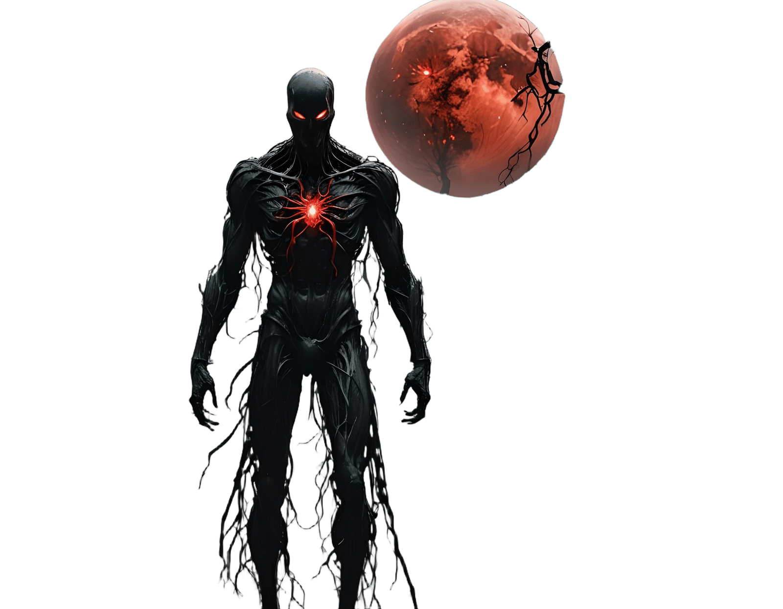 Slender Man Emerges from Foggy Forest