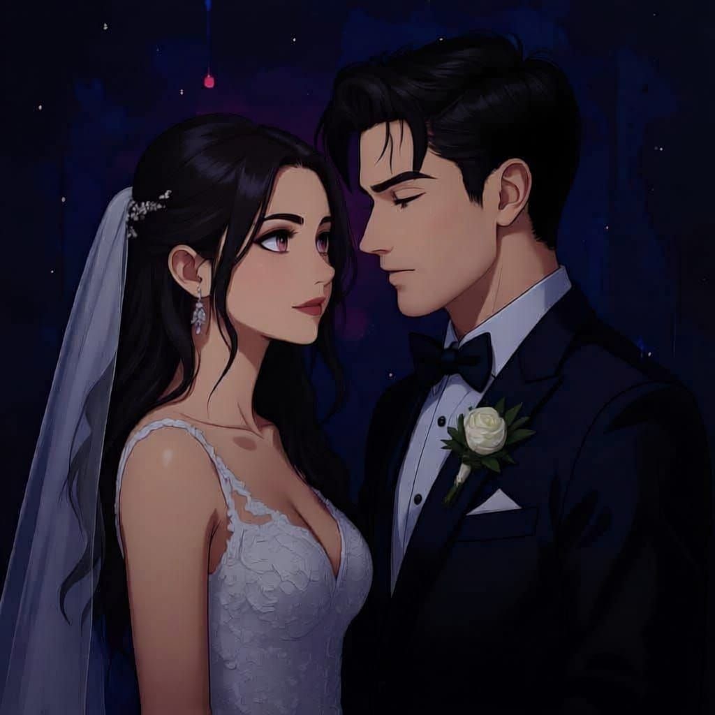 Stunning Wedding Portrait of a Young Couple