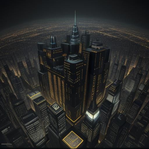 Geometric Chaos: A Cubist Cityscape in 3D