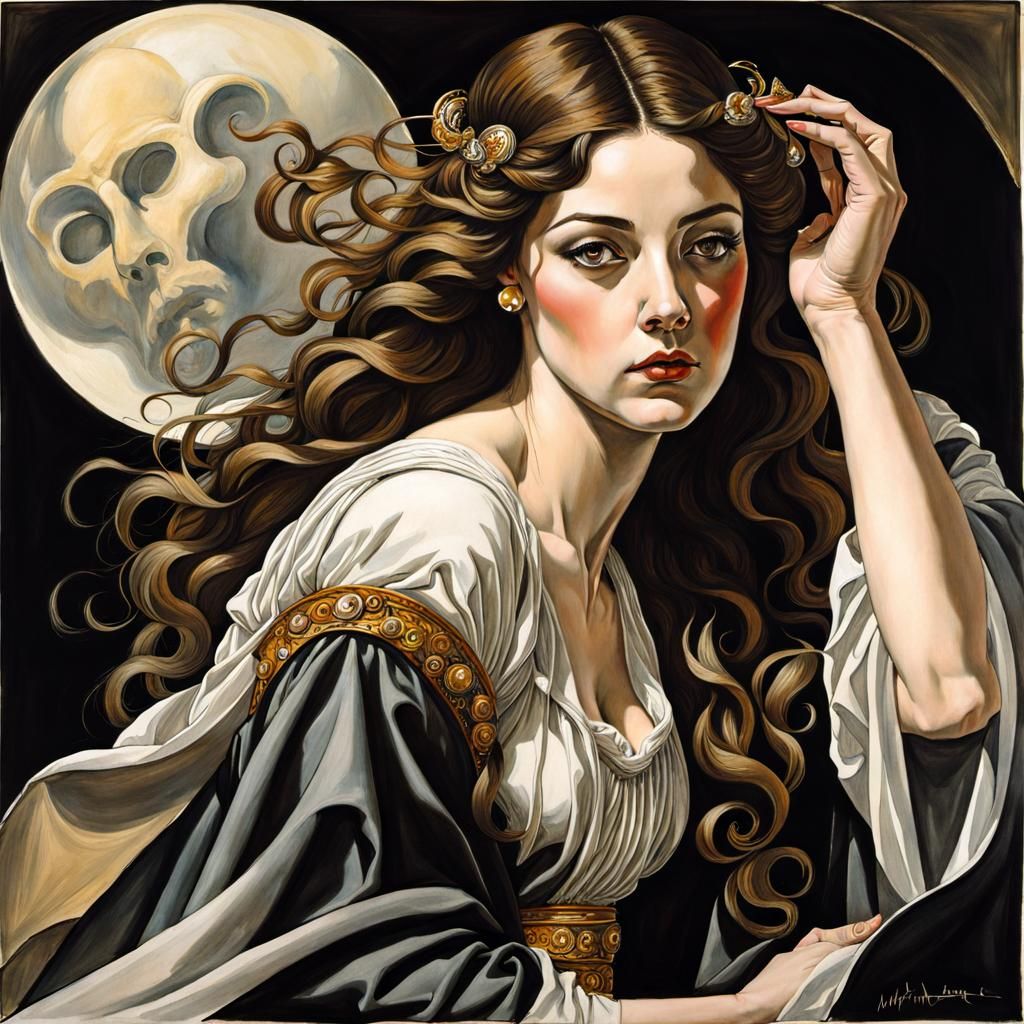 Mystical Fortune Teller in Renaissance Psychedelic Art