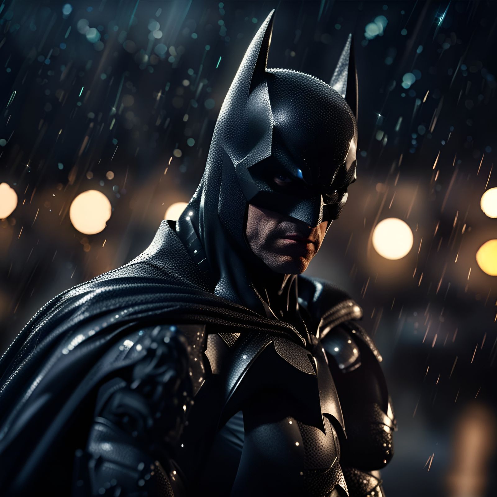 Batman in Action: Photorealistic Hyperdetailed 8K Image