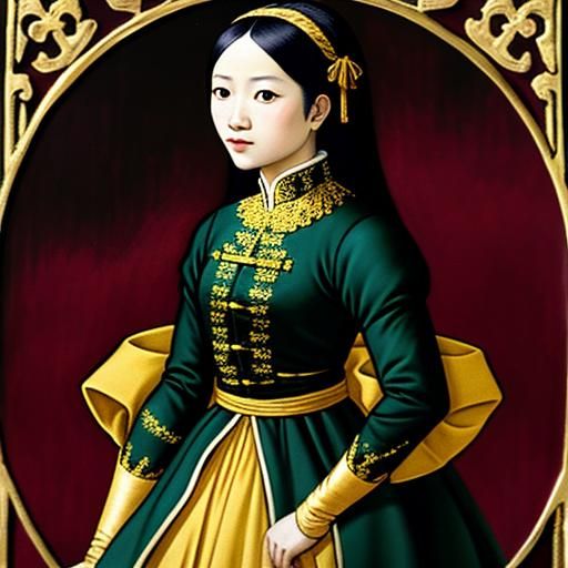 Vietnamese French Woman in Renaissance Style
