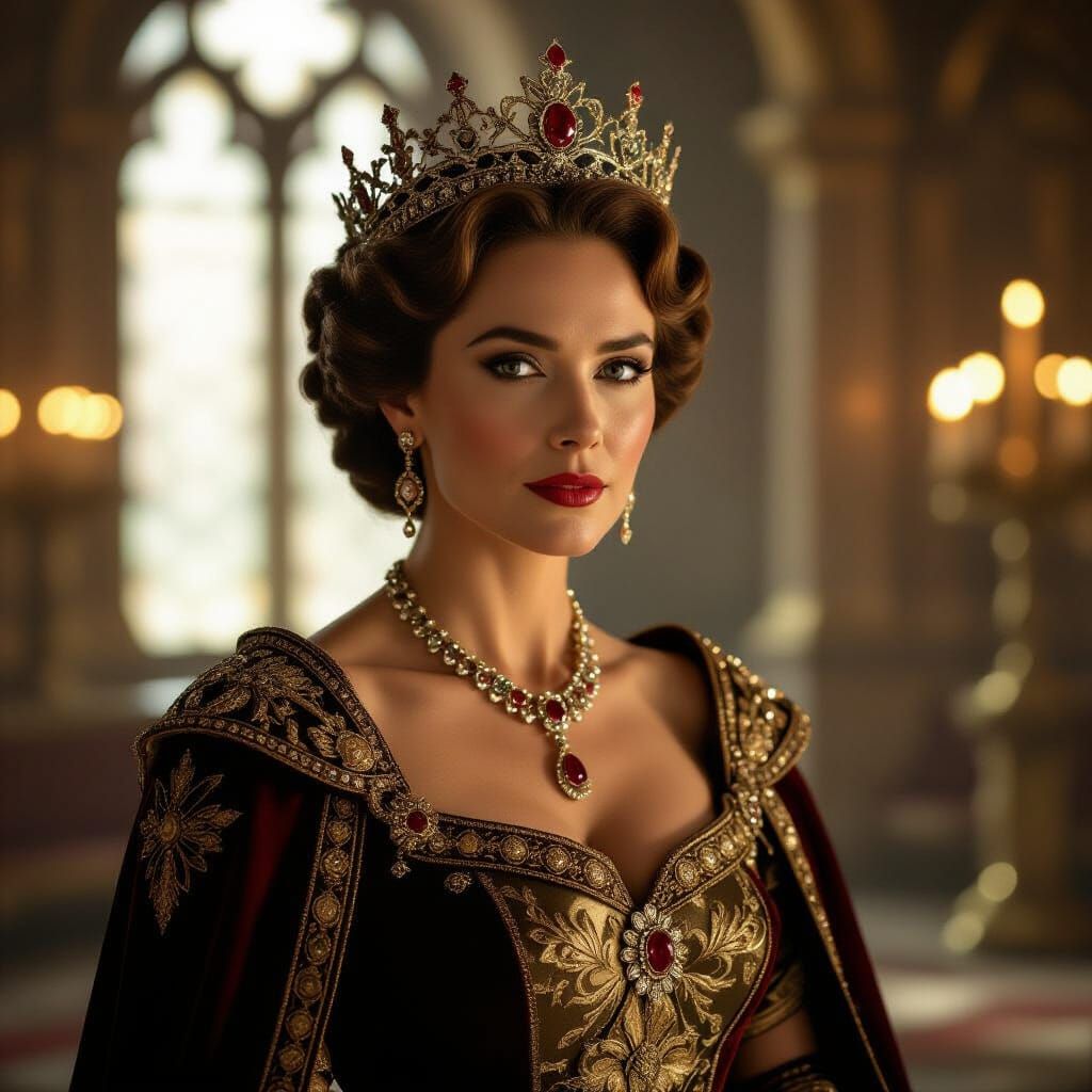 Heroic Queen Emelia in Cinematic Film Style