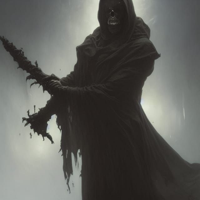 Grim Reaper Portrait in Sinister Style