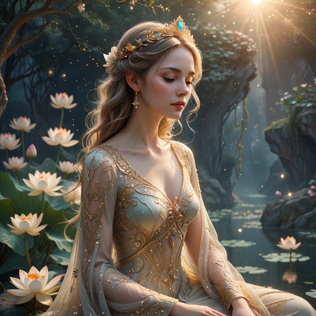 Ethereal Beauty in Celestial Splendor