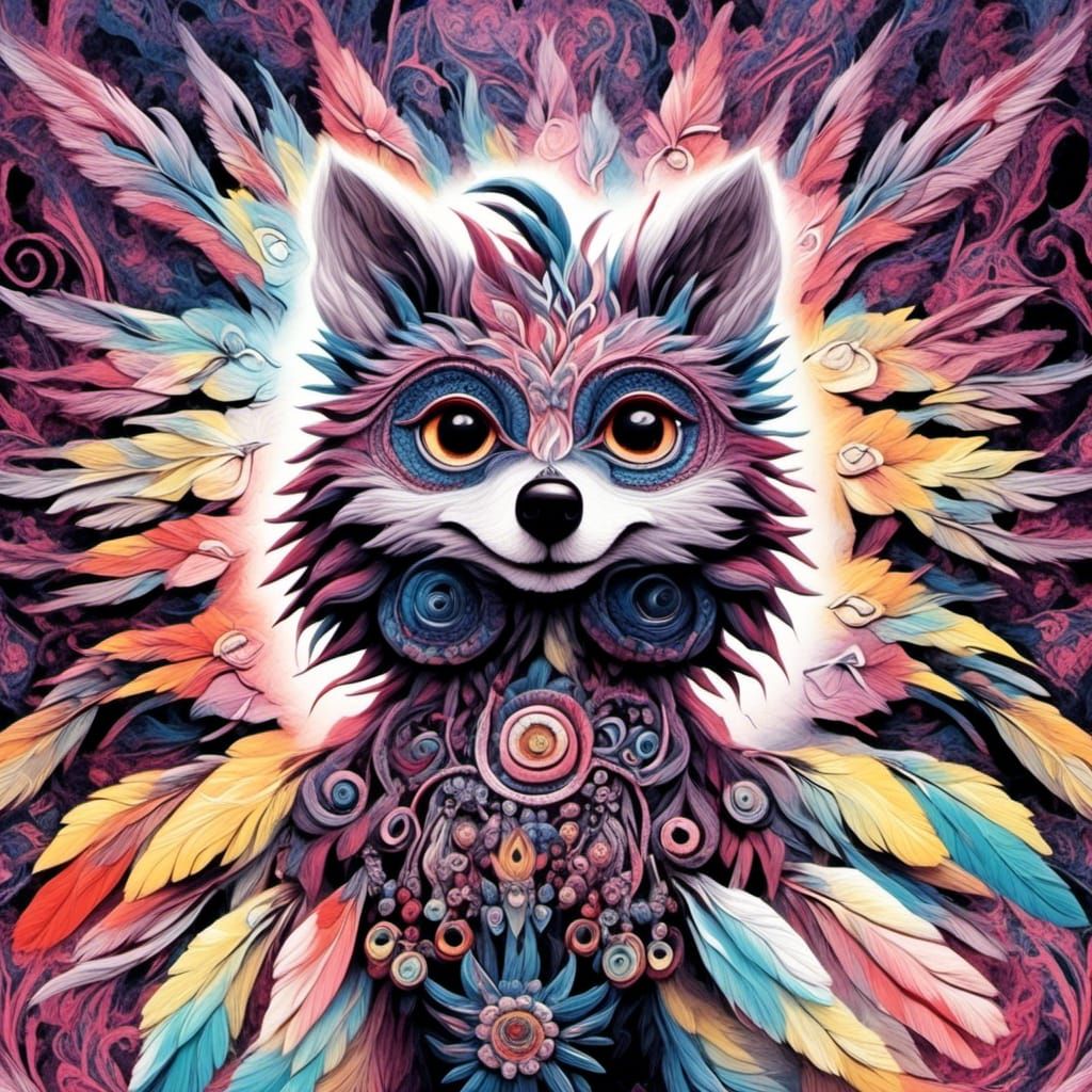 <lora:PurpleRandomWolves:1.0> intricate details, HDR, beauti...