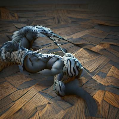 Restrained Werewolf in Detailed 3D Rendering