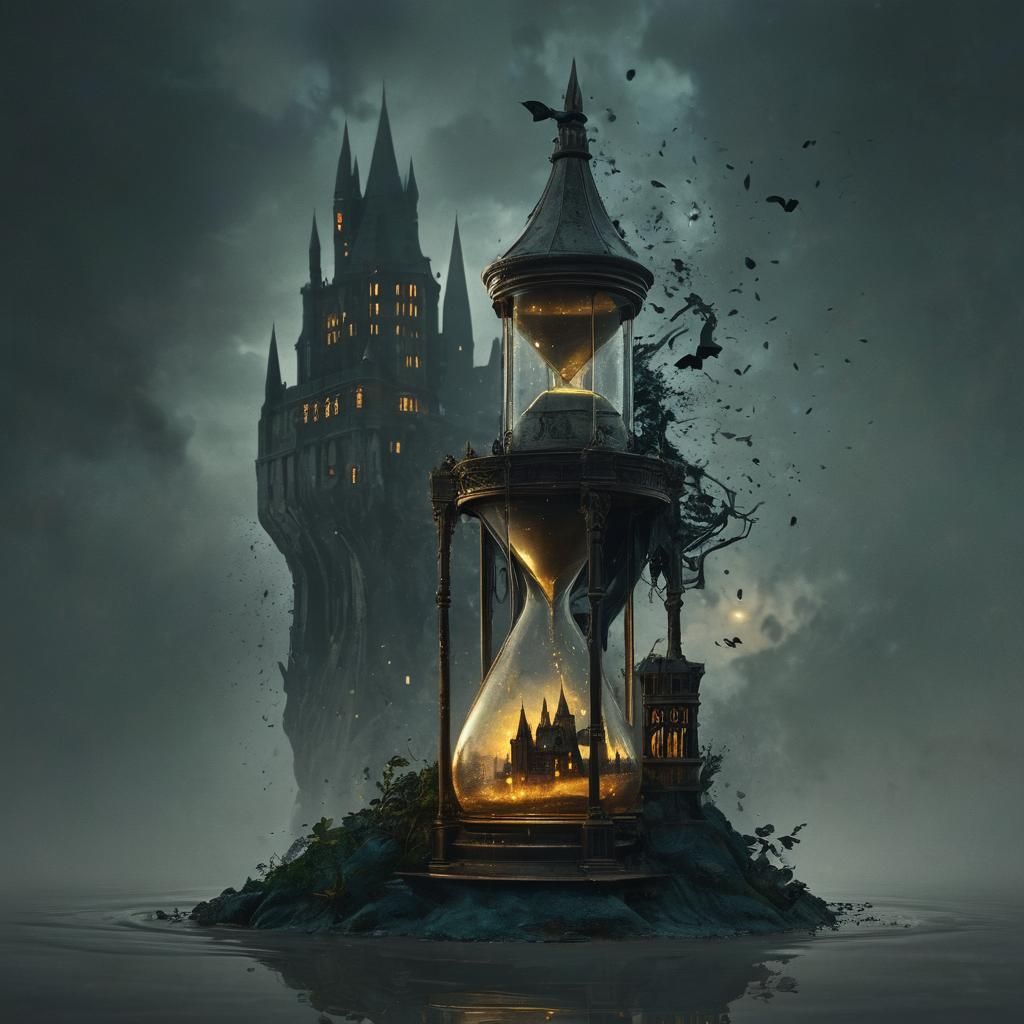 Hogwarts Castle in Hourglass: A Fantasy Matte Painting